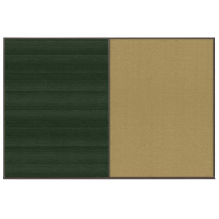 United Visual Products Enclosed Corkboard, 1 Door, 72"x48", 4" Fra UV3405-BLACK-ULTMAR